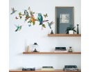 Watercolour Flying Birds on The Tree Branches